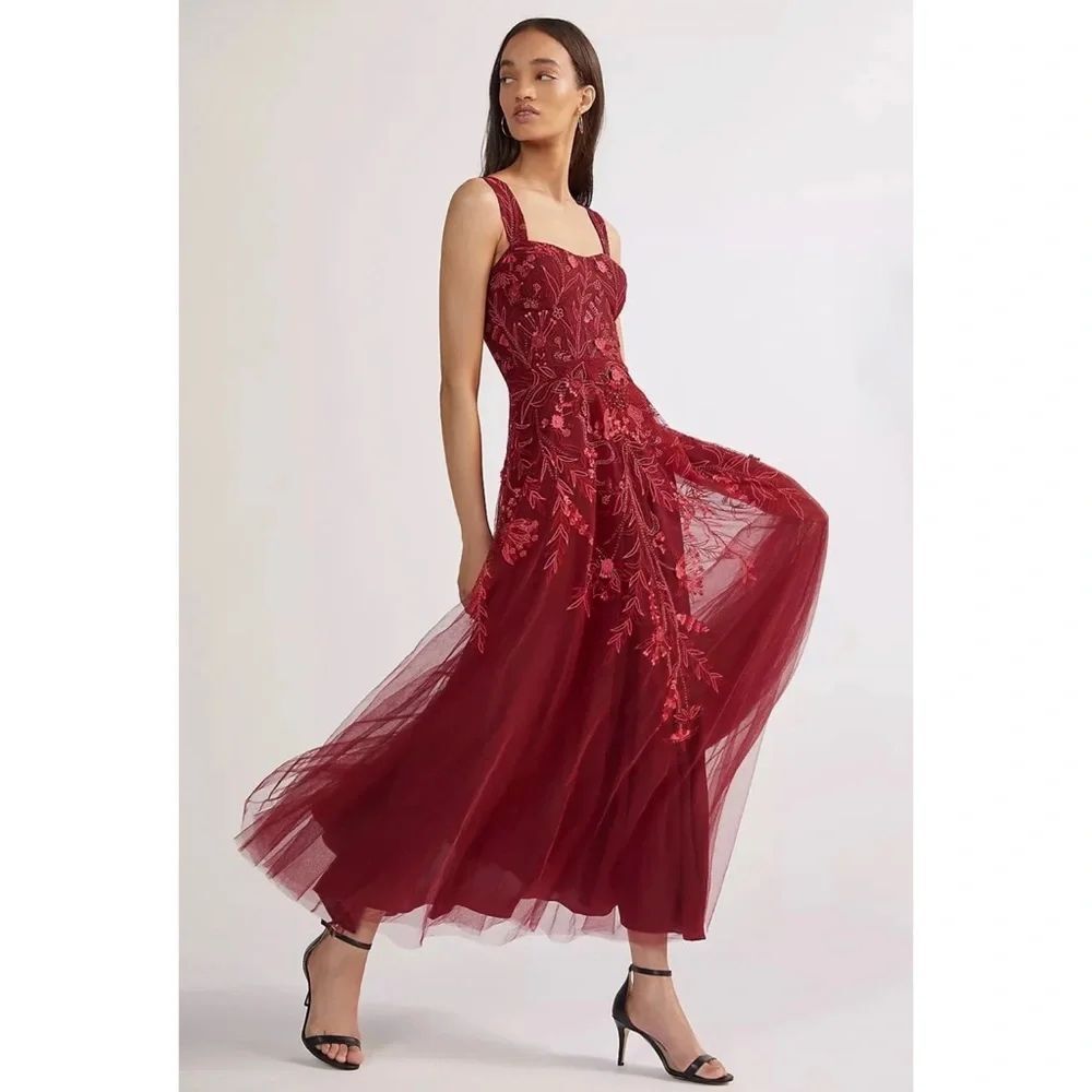 Anthropologie Rosette Lace Maxi Dress by Ranna Gill